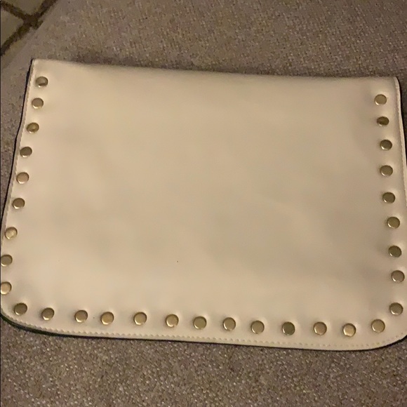Soft Leather Designer Clutch with studs - Picture 2 of 8